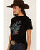 Image #2 - Bohemian Cowgirl Women's Leopard Print Cactus Graphic Tee, Black, hi-res