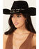 Nikki Beach Women's Black Thunder Band Fedora Hat, Black, hi-res