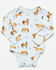 Image #1 - Angel Dear Infant Boys' Horse Print Long Sleeve Onesie, Blue, hi-res