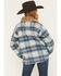 Image #4 - Shyanne Women's Sherpa Collar Shacket, Turquoise, hi-res