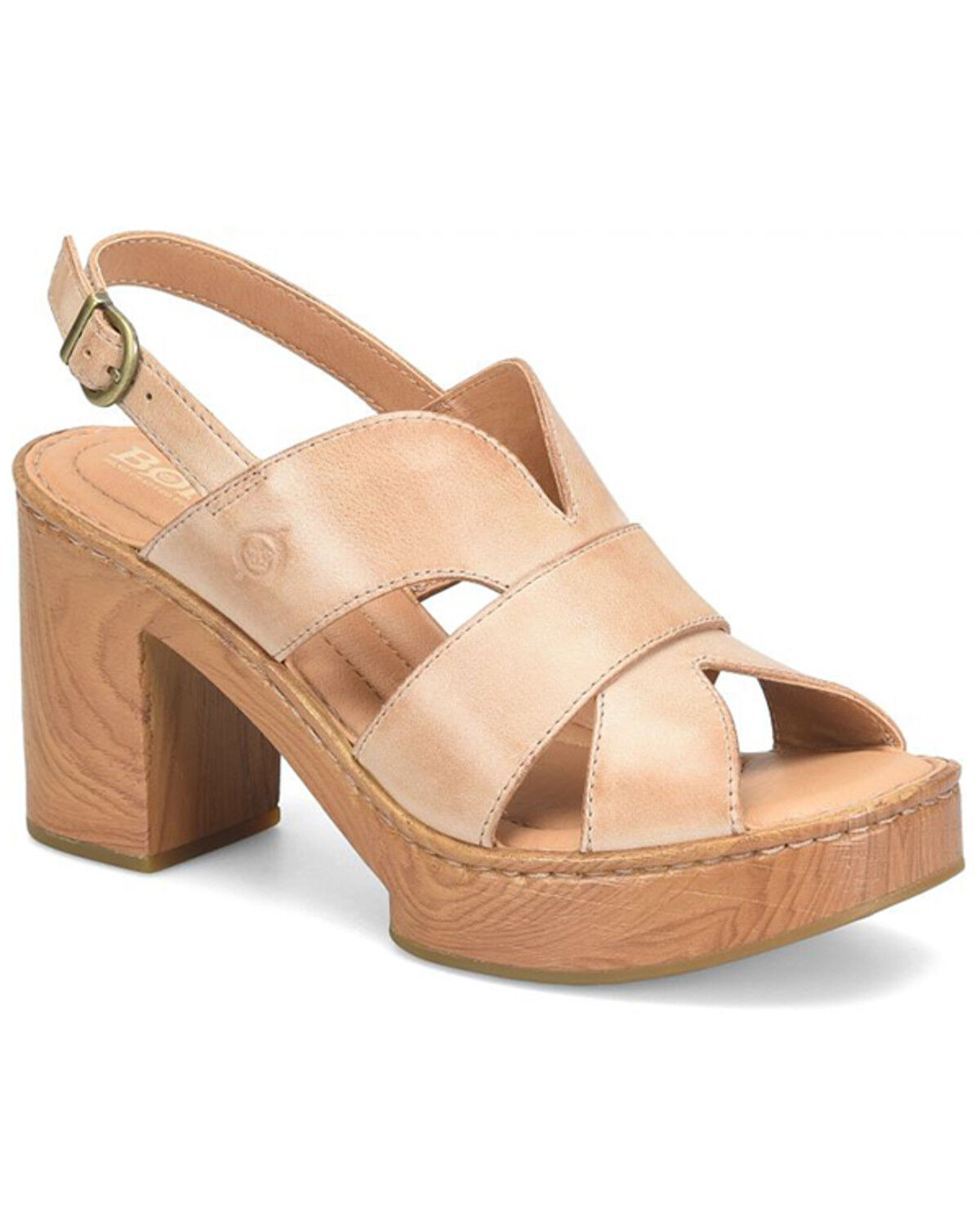 Born Women's Nassau Platform Sandals, Natural, hi-res
