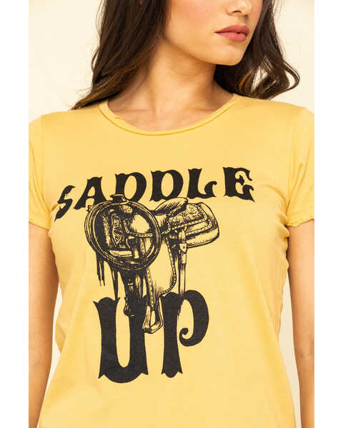 Image #4 - Bandit Brand Women's Saddle Up Graphic Tee, Dark Yellow, hi-res
