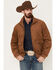 Rock & Roll Denim Men's Full-Zip Corduroy Bomber Jacket, Camel, hi-res