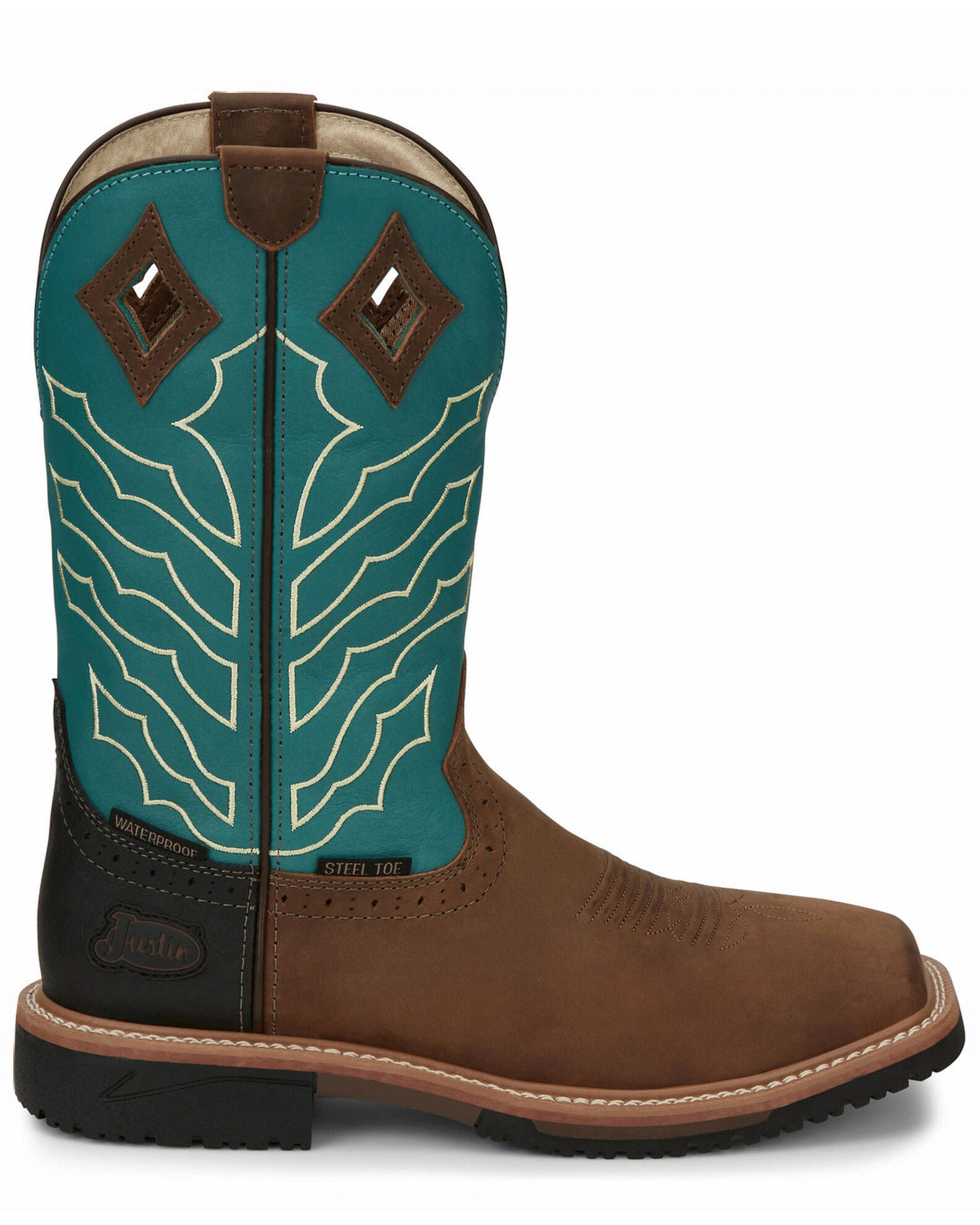 Justin Men's Derrickman Western Work Boots Steel Toe