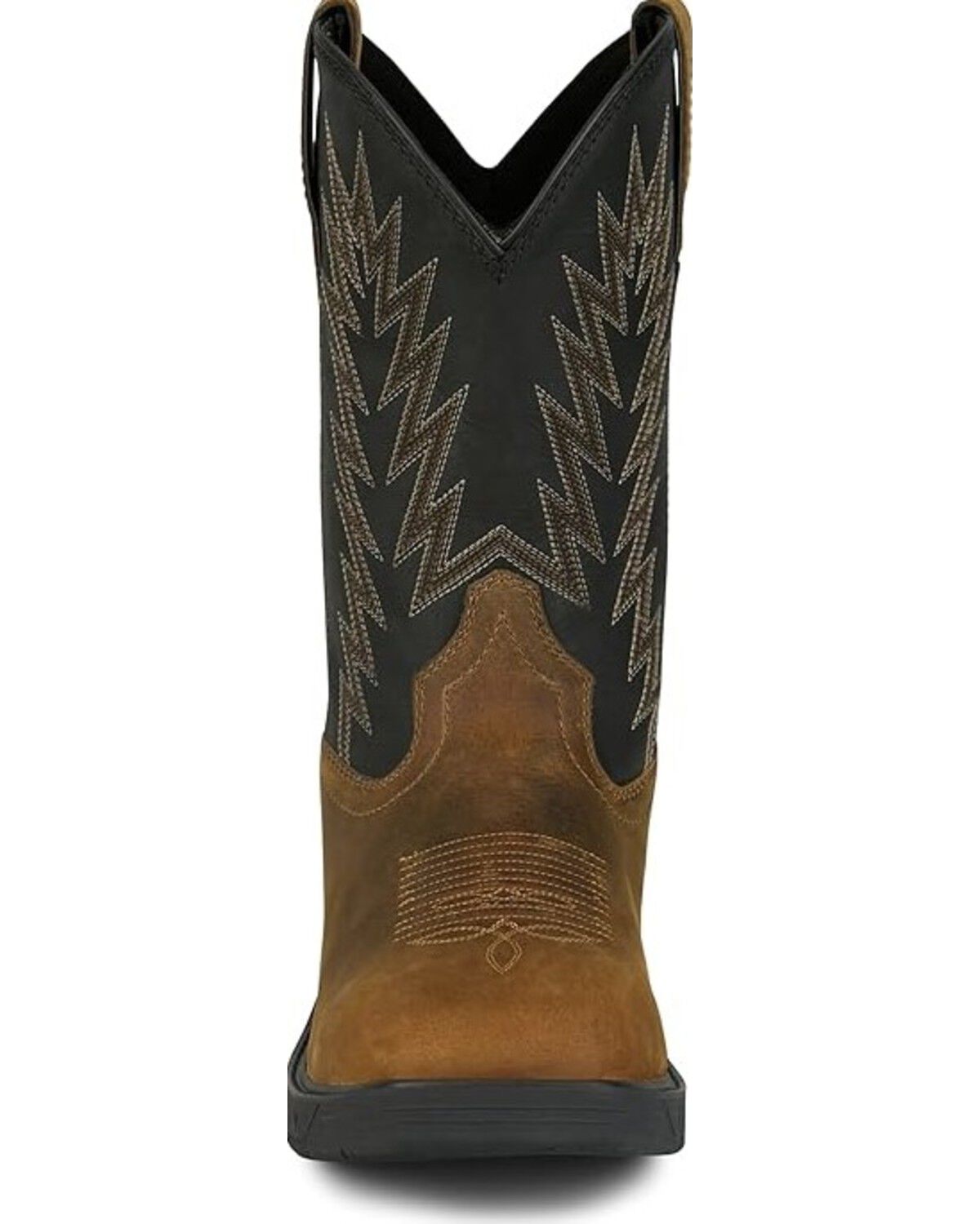 Image #3 - Justin Men's Taskmaker Pull-On Work Boots - Steel Toe, Black, hi-res