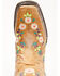 Image #7 - Corral Girls' Floral Embroidered Blacklight Western Boots - Square Toe, Honey, hi-res