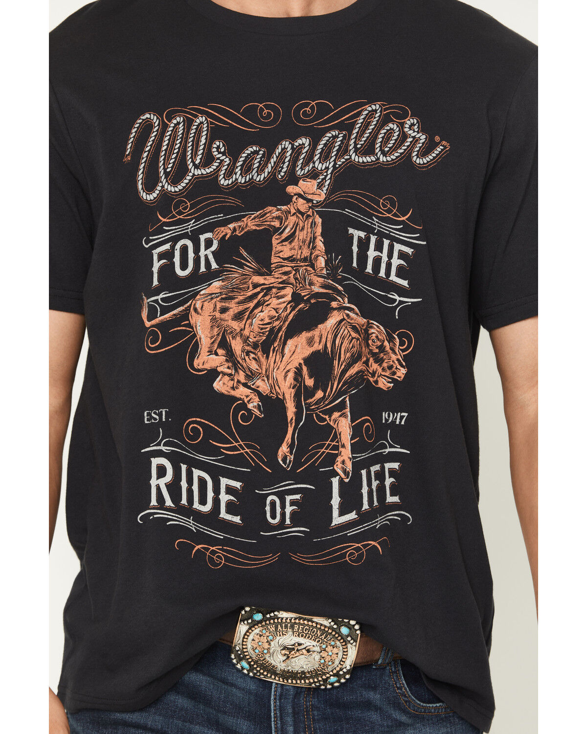 Wrangler Men's For The Ride Of Life Short Sleeve Graphic T-Shirt