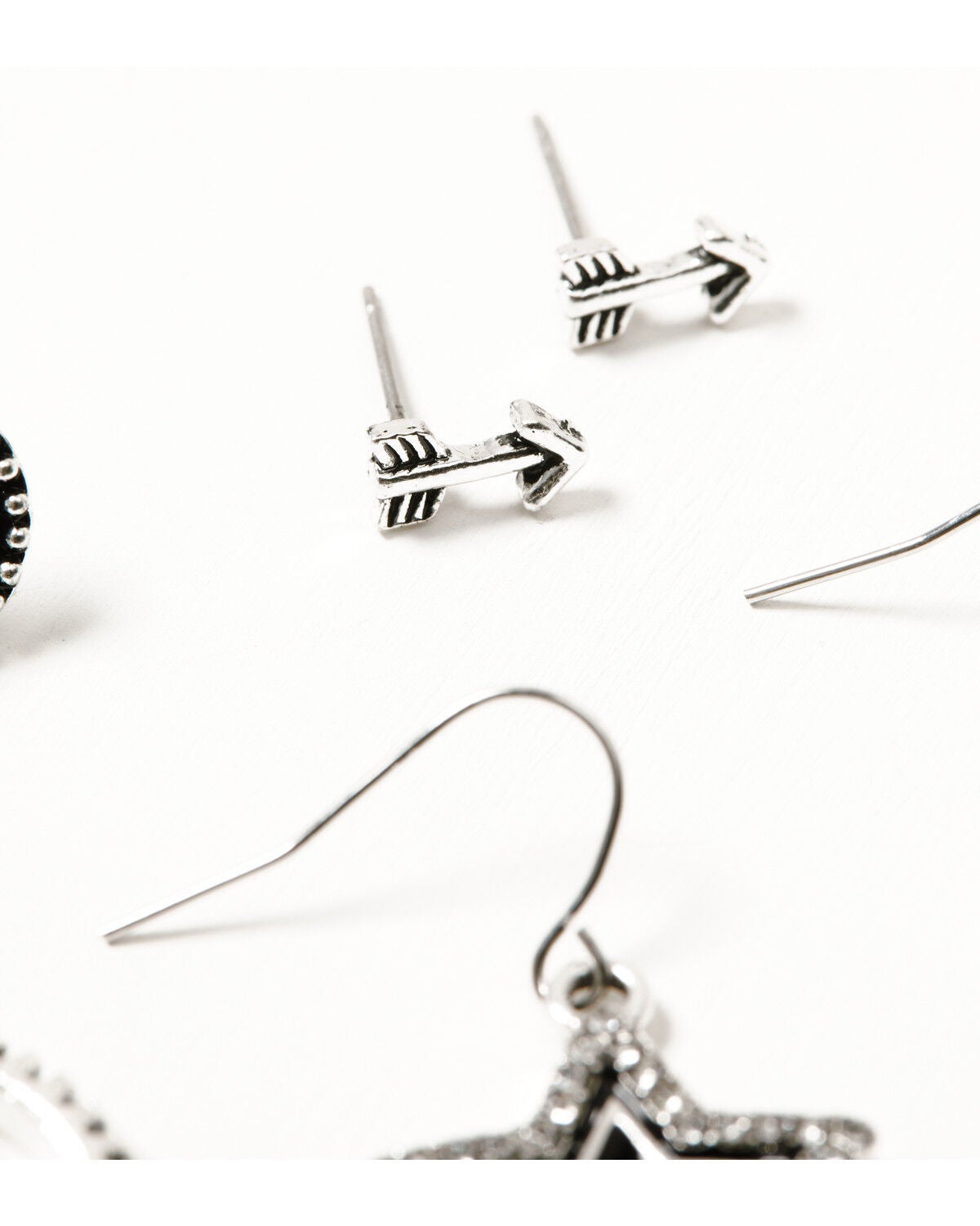 Image #5 - Shyanne Women's Arrows and Star Earring Set - 10 Piece, Silver, hi-res