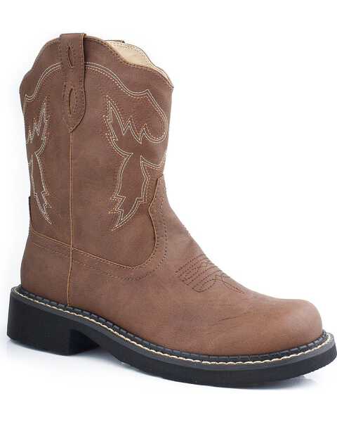 Roper Women's Chunk Riderlite 2 Western Boots, Brown, hi-res