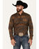 Image #1 - Cody James Men's Winding Roads Paisley Print Long Sleeve Button-Down Stretch Western Shirt, Chocolate, hi-res