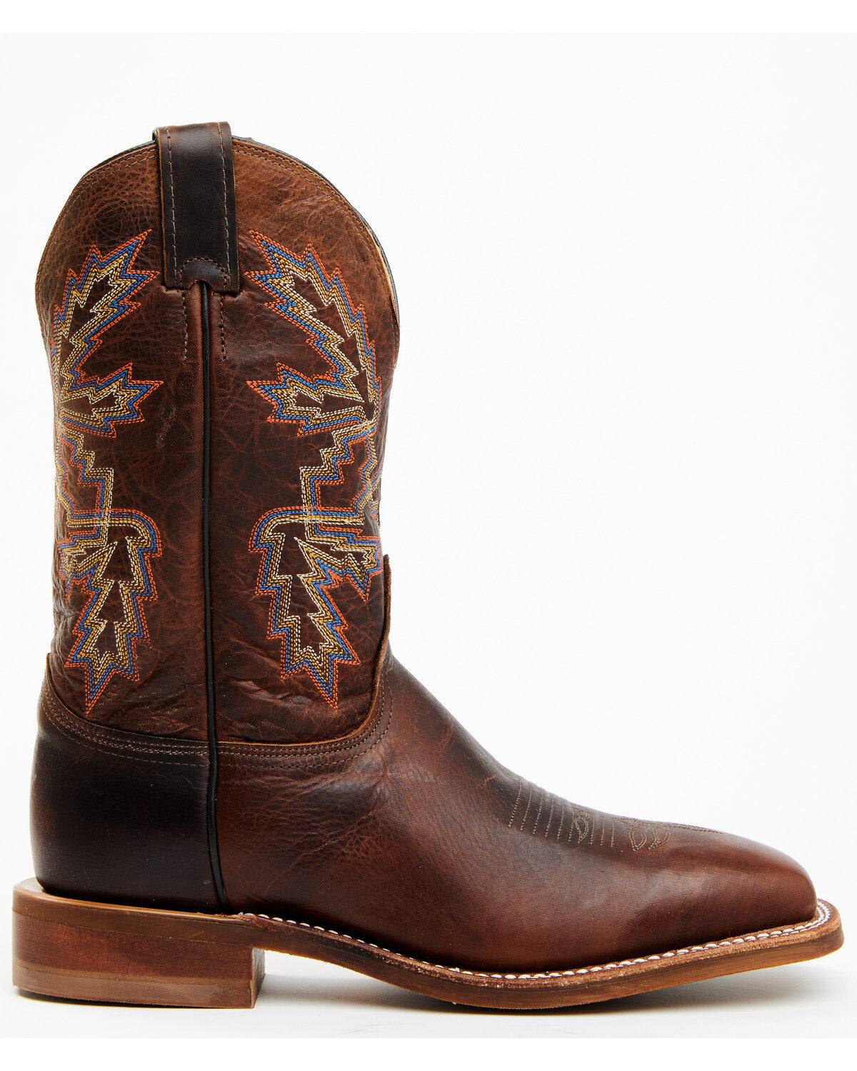 Image #2 - Justin Men's Bent Rail Bender Performance Western Boots - Broad Square Toe, Chocolate, hi-res