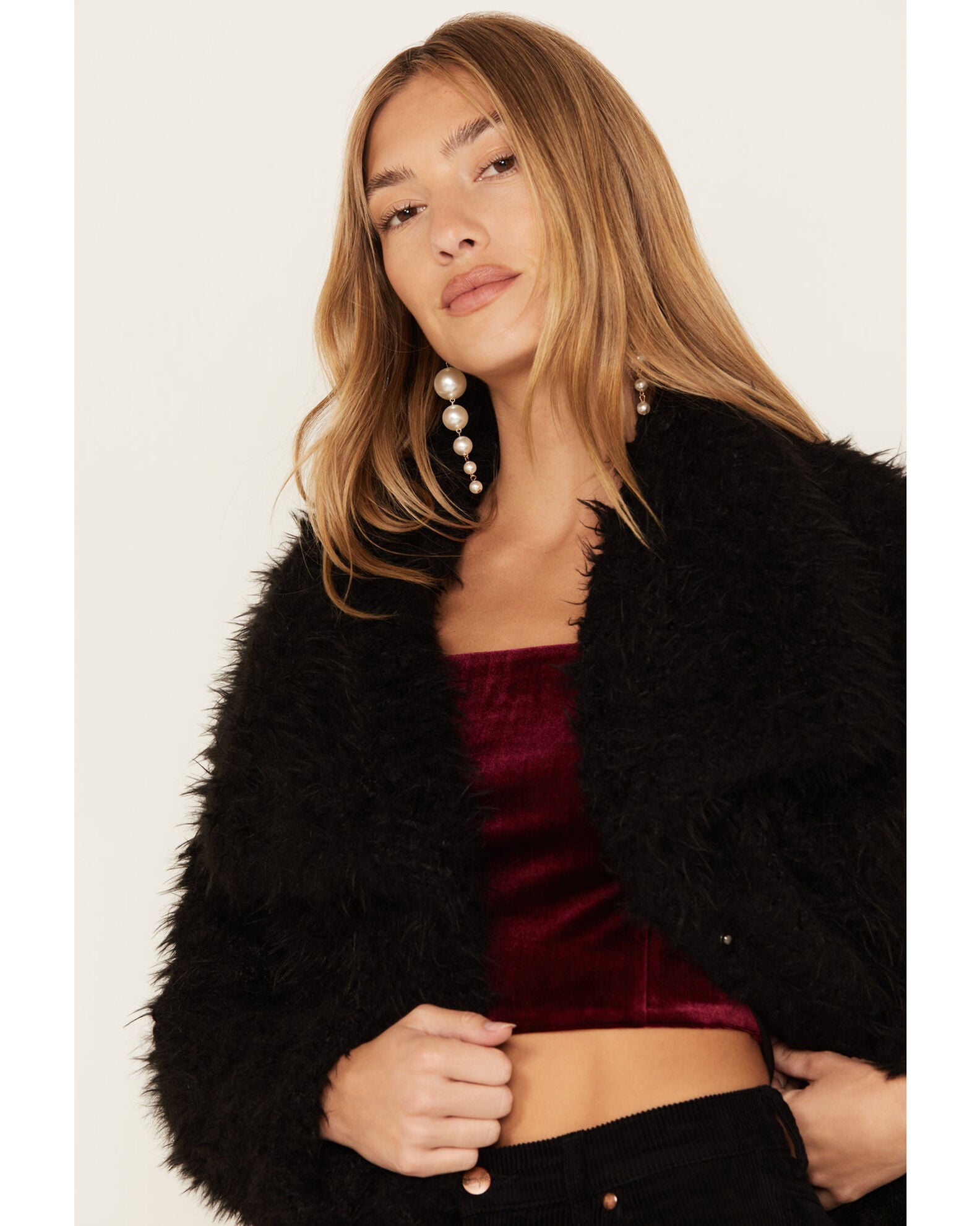 Yihaojia Women's Zip Up Fleece Shaggy Vest - Winter Casual Cardigan Sweater, Plus Size Available