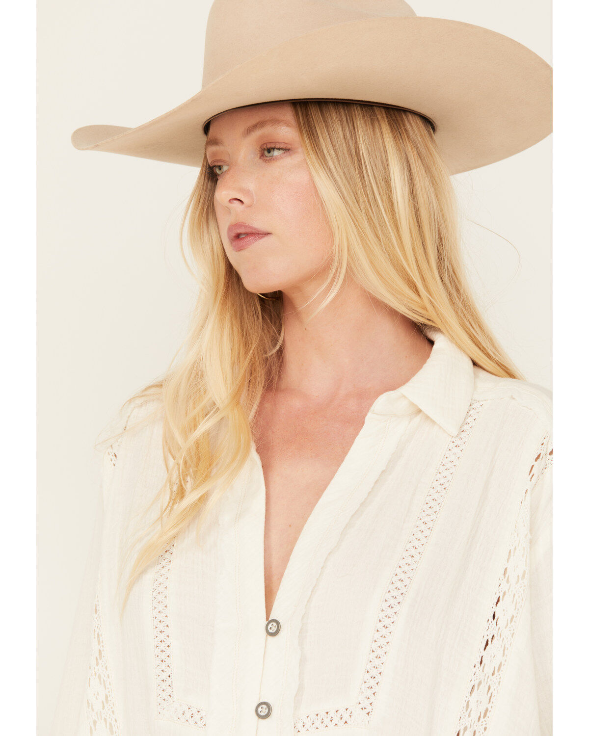 Image #2 - Free People Women's Ranch Wash Long Sleeve Top, White, hi-res