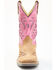 Shyanne Girls' Chloe Glitter Western Boots - Square Toe, Pink, hi-res