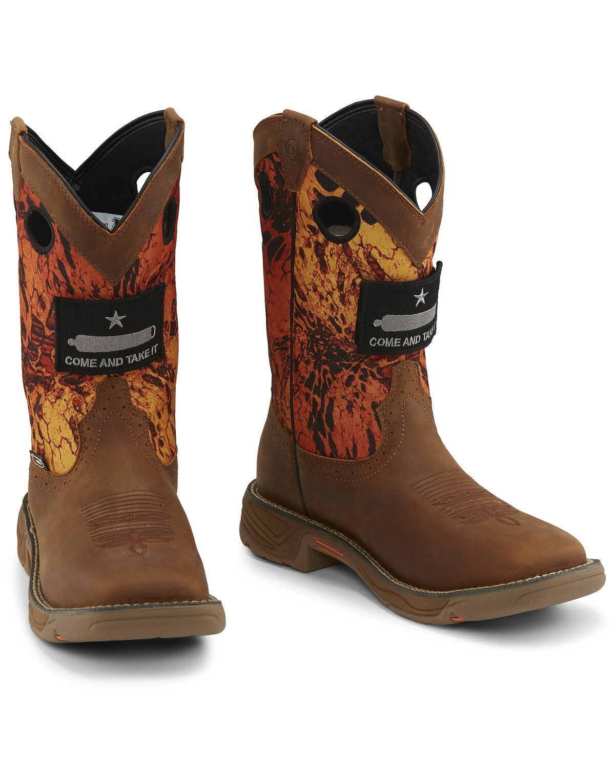 justin men's stampede wellington work boots