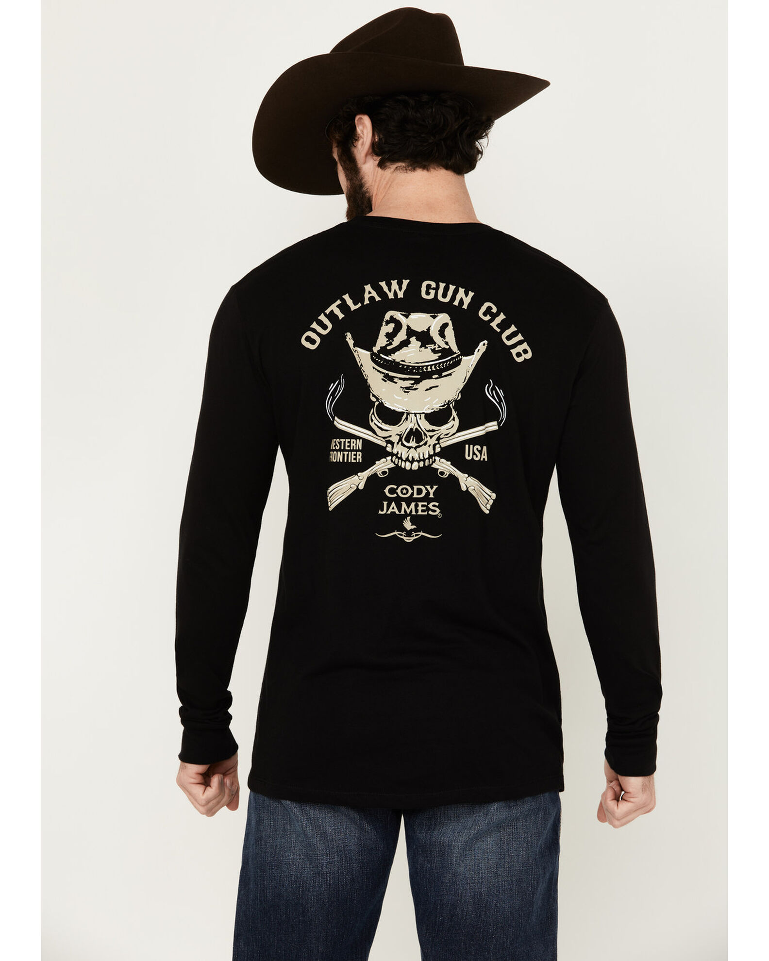 Product Name Cody James Men s Outlaw Gun Club Long Sleeve Graphic T Shirt