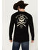 Image #1 - Cody James Men's Outlaw Gun Club Long Sleeve Graphic T-Shirt, Black, hi-res