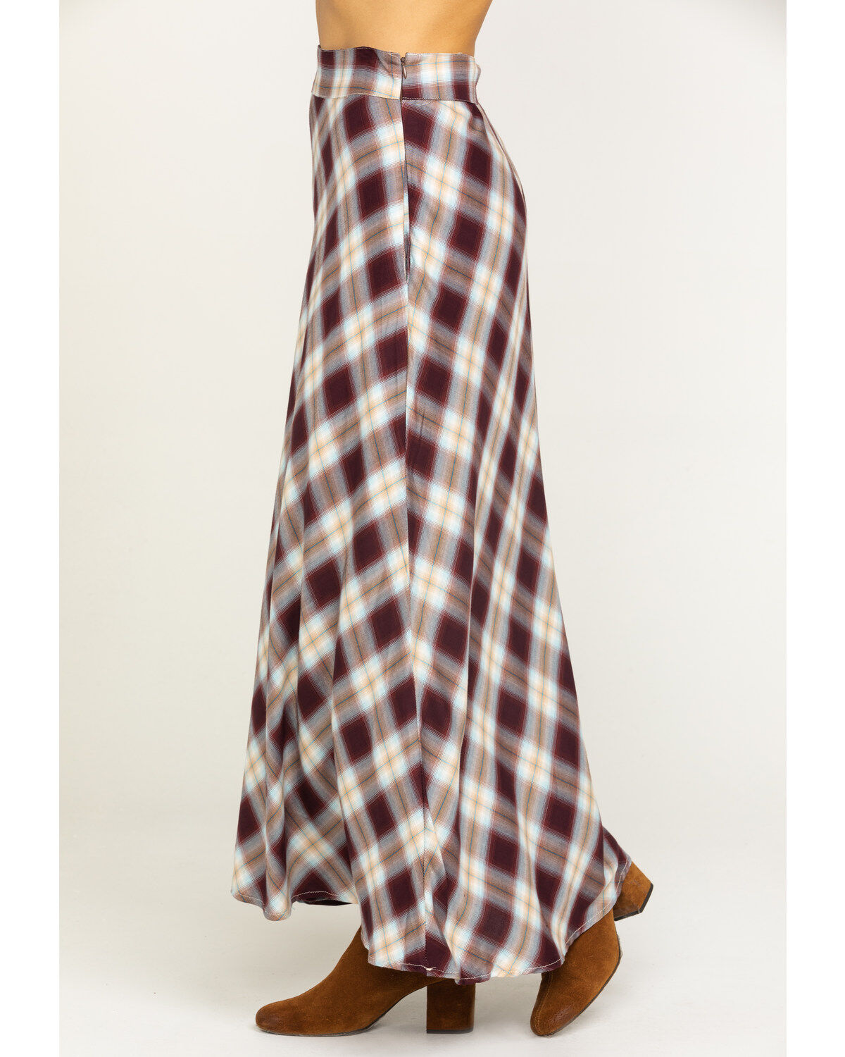 Image #3 - Stetson Women's Plaid Print Maxi Skirt, , hi-res