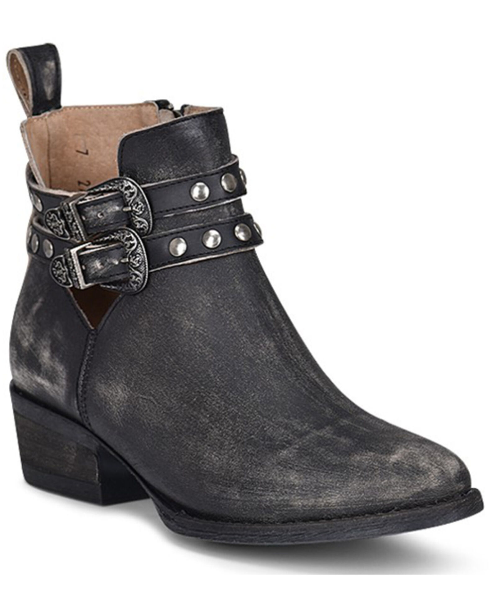 Corral Women s Studded Harness Booties Round Toe Boot Barn