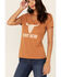 Idyllwind Women's Beast Mode Graphic Short Sleeve Trustie Tee  , Pecan, hi-res