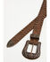 Image #2 - Shyanne Women's Embossed Studded Leather Belt, Brown, hi-res