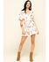 Image #6 - Miss Me Women's Cream Floral Tiered Ruffle Mini Skirt , , hi-res