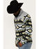 Ariat Men's Chaser Southwestern Print Basis 2.0 1/4 Zip Front Fleece Pullover , Light Green, hi-res