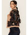 Image #2 - Shyanne Women's Tapestry Sherpa Lined Button-Down Cropped Jacket, Navy, hi-res