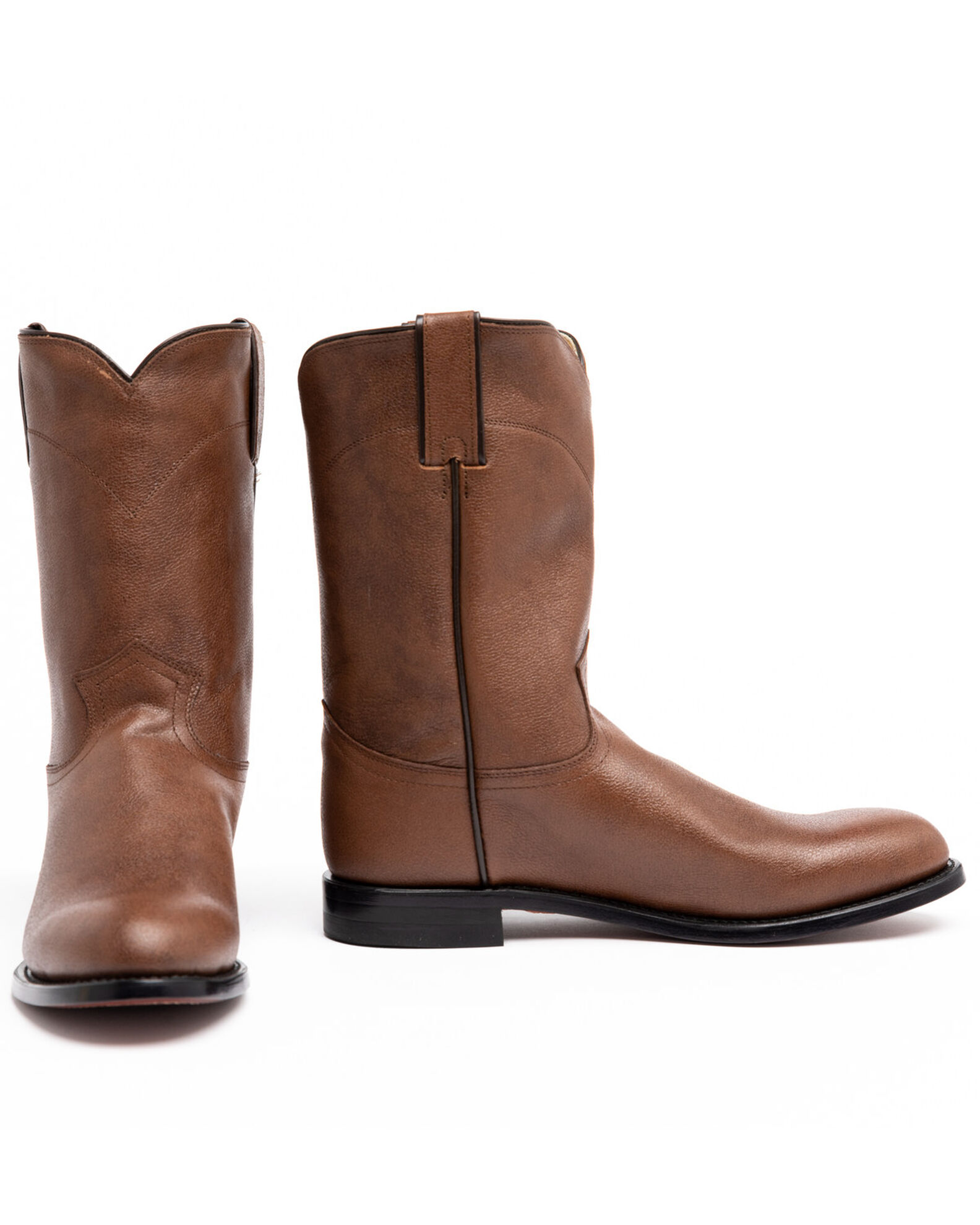 Justin tan road roper cowboy boots on sale