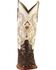 Image #4 - Ferrini Women's Hornback Caiman Print Western Boots - Broad Square Toe, Chocolate, hi-res