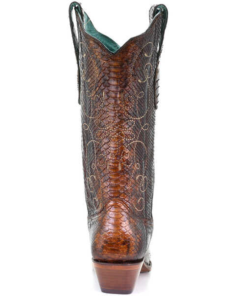 Image #4 - Corral Women's Tan Exotic Python Western Boots - Snip Toe, , hi-res