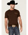 Image #1 - Cinch Men's Brown Logo Graphic Short Sleeve T-Shirt , , hi-res