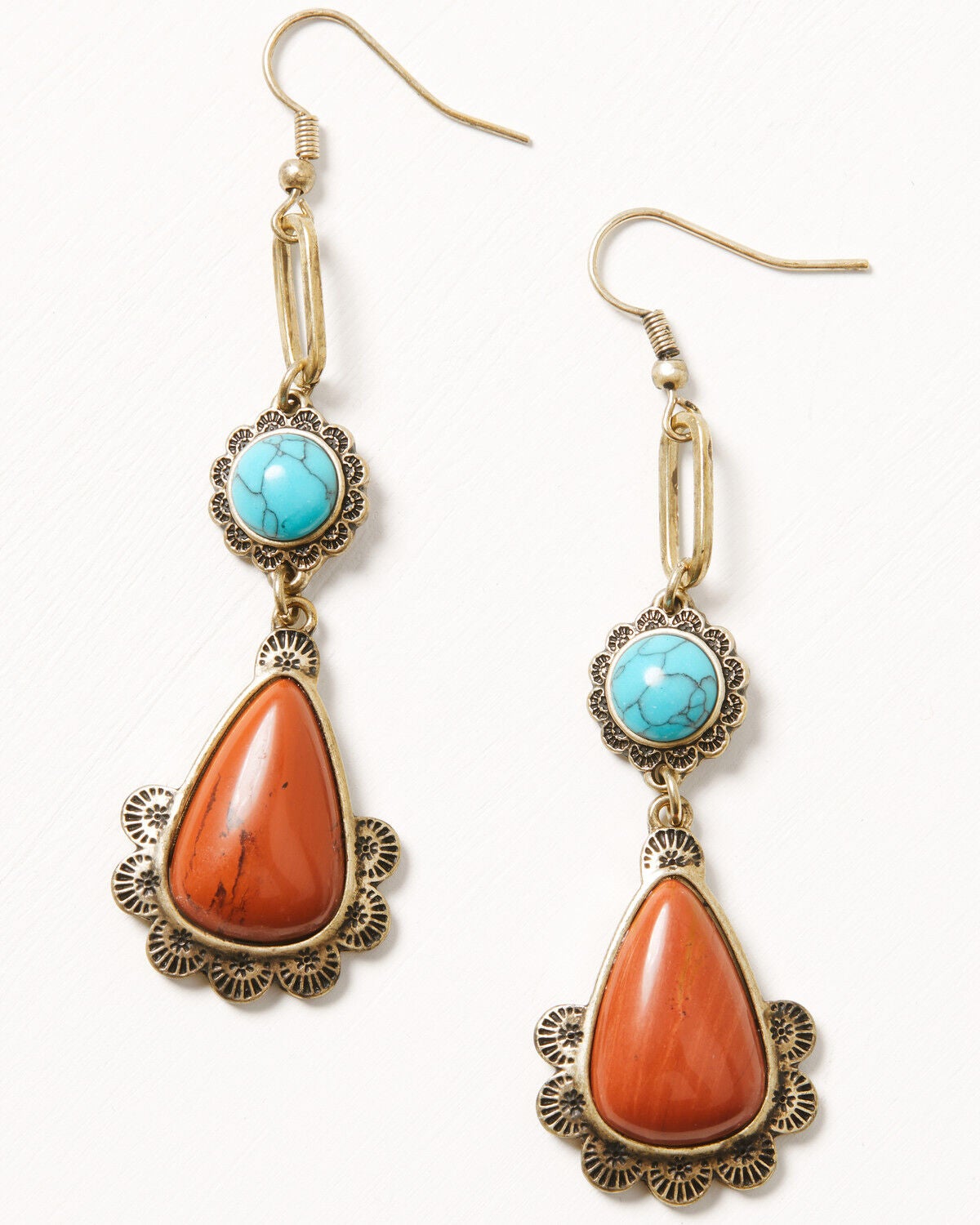 Shyanne Women's Golden Skyland Multi Stone Dangle Earrings, Gold, hi-res