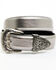 Shyanne Women's Metallic 3-Piece Buckle Belt, Silver, hi-res