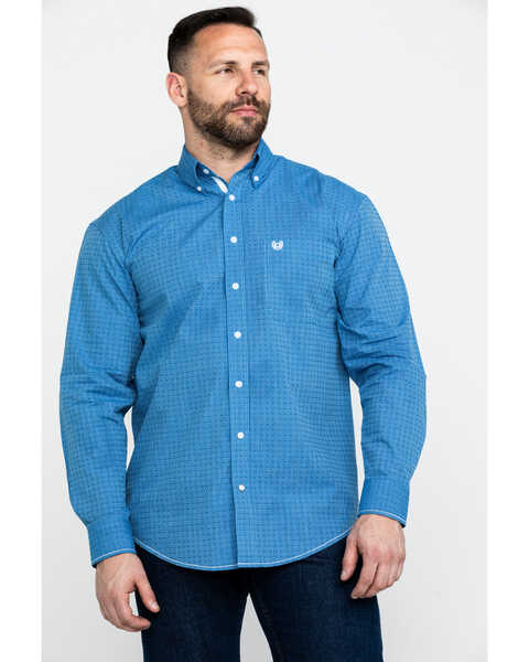 Image #5 - Rough Stock by Panhandle Men's Asti Poplin Print Long Sleeve Western Shirt , , hi-res
