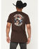 Image #1 - Moonshine Spirit Men's Tequila Bandito Short Sleeve Graphic T-Shirt, Dark Brown, hi-res