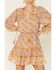Image #2 - Miss Me Women's Ditsy Floral Long Sleeve Peasant Mini Dress, , hi-res