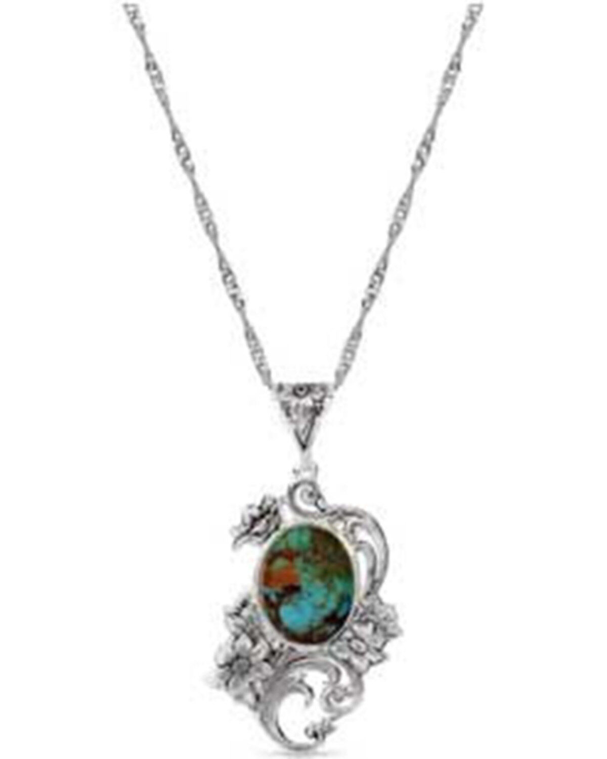 Image #2 - Montana Silversmiths Women's Empowered Montana Legacy Necklace, Silver, hi-res