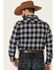 Pendleton Men's Check Plaid Button-Down Long Sleeve Western Flannel Shirt , Blue, hi-res