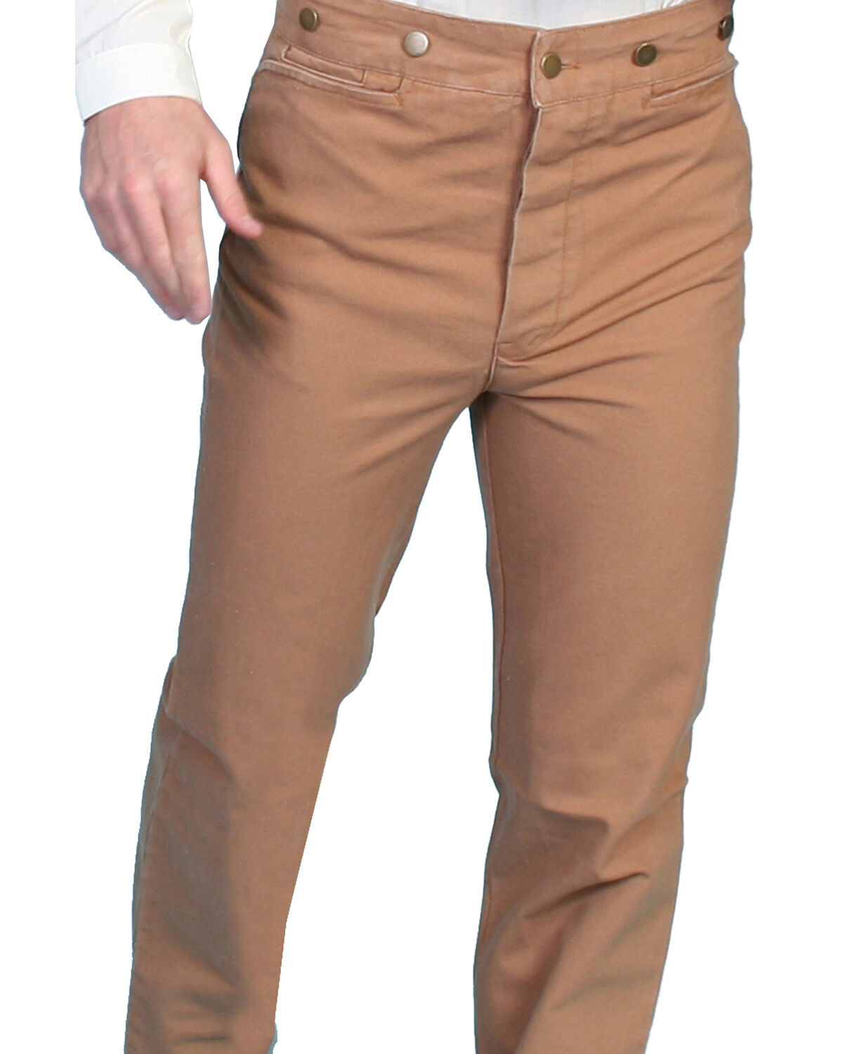 Image #2 - Scully Men's Canvas Pants, Brown, hi-res