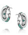 Image #2 - Montana Silversmiths Women's Turquoise Wedge Hoop Earrings, Silver, hi-res