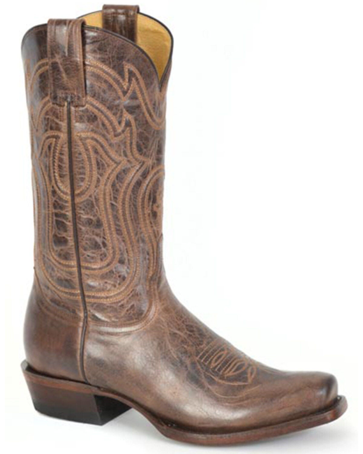 Stetson Men's Garrett Western Boots - Snip Toe, Brown, hi-res