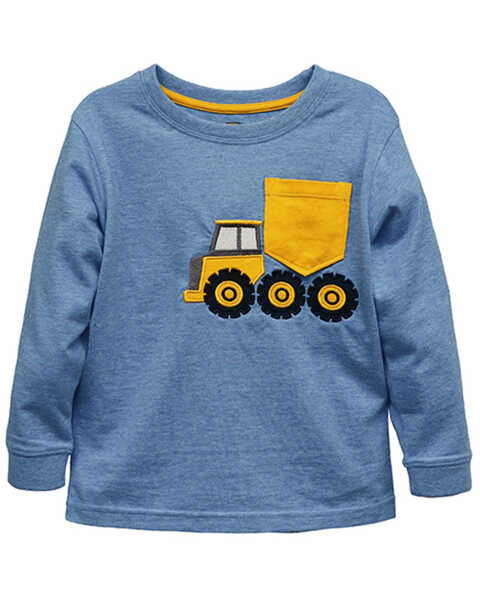 John Deere Toddler Boys' Construction Pocket Graphic Long Sleeve T-Shirt, Blue, hi-res