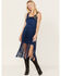 Image #2 - Idyllwind Women's Country Mannor Faux Suede Fringe Mini Dress, Navy, hi-res