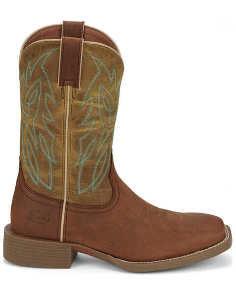 Image #2 - Justin Men's 11" Canter Western Boots - Broad Square Toe , Brown, hi-res