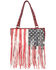 Montana West Women's American Flag Fringe Concealed Carry Tote Bag, Red, hi-res