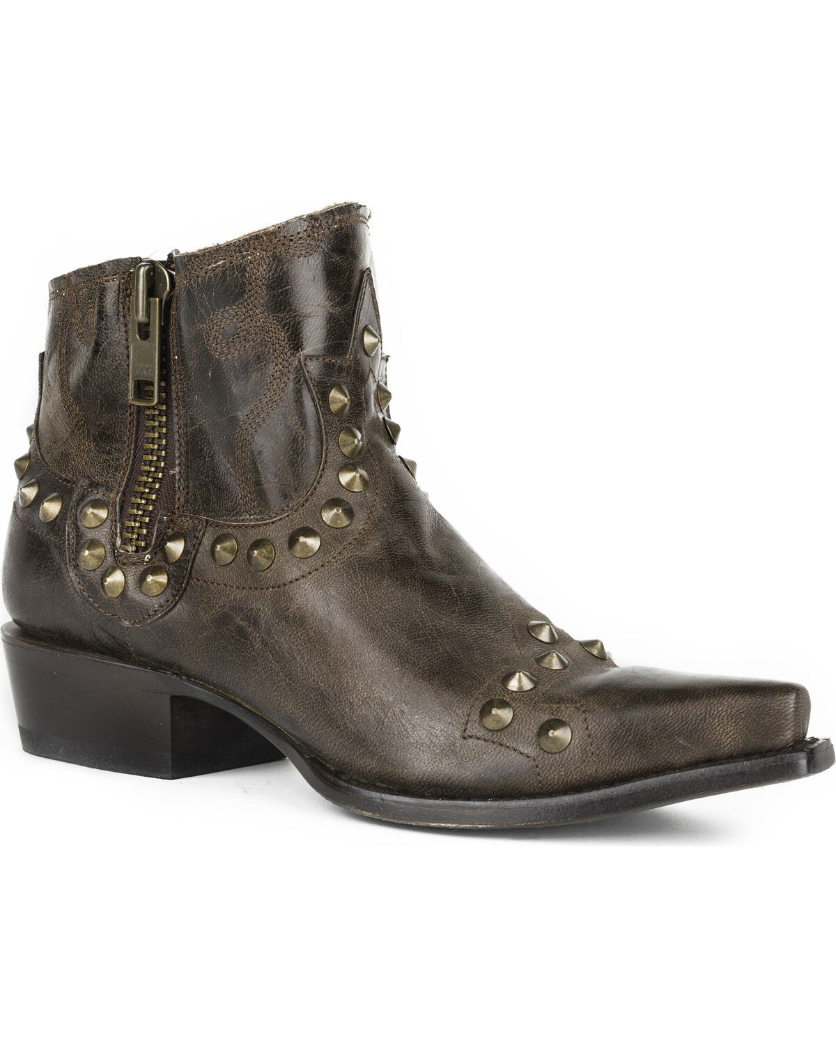 Image #1 - Stetson Women's Shelby Studded Booties - Snip Toe, , hi-res