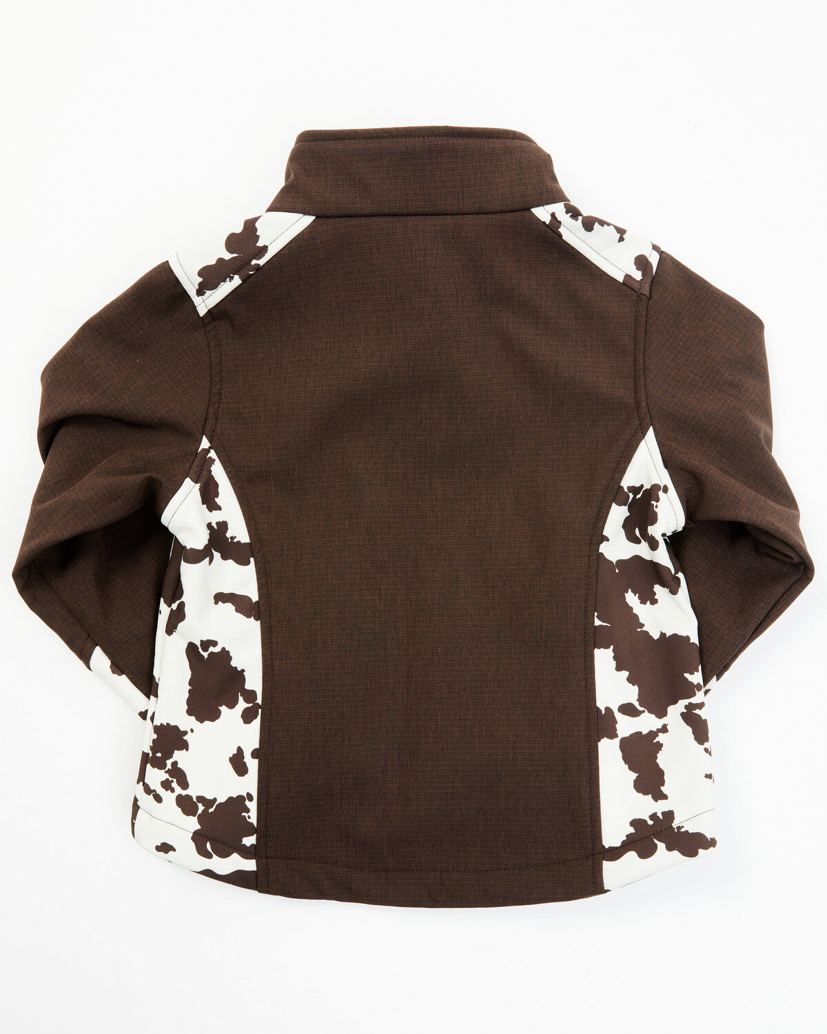 Image #3 - Cowgirl Hardware Toddler Girls' Cow Print Jacket, Chocolate, hi-res