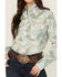 Image #4 - Cowboygirl by Jenna Paulette Women's Patchwork Print Long Sleeve Pearl Snap Western Shirt, Green, hi-res