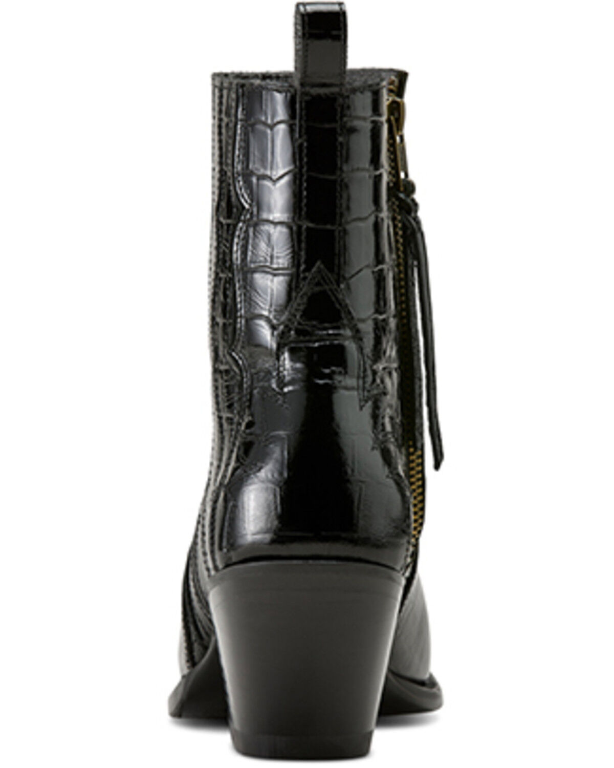 Image #3 - Ariat Women's Jade Crocodile Print Western Booties - Snip Toe, Black, hi-res